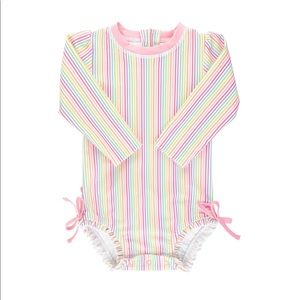 RuffleButts Long Sleeve One Piece Swimsuit